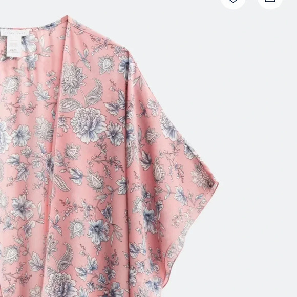 Emory Park pink with  blue flowers kimono size small in perfect condition. - Picture 3 of 9